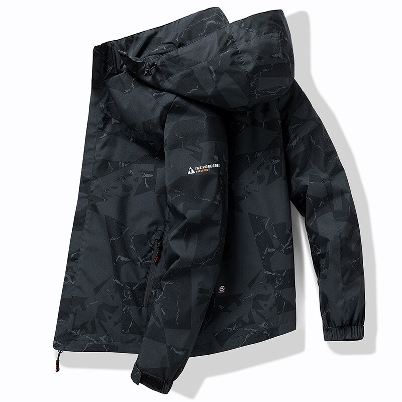 Herren Wasserdichte Winter-Skijacke | Sportlicher Stil mit Reißverschluss und Buchstabendruck