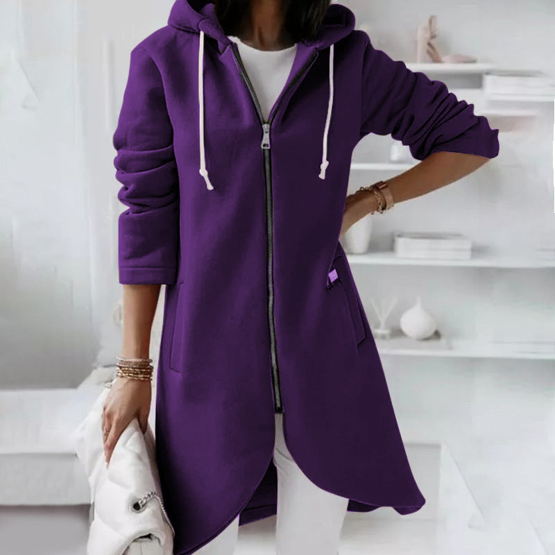 Jacke mit Reißverschluss und Kapuze für Damen