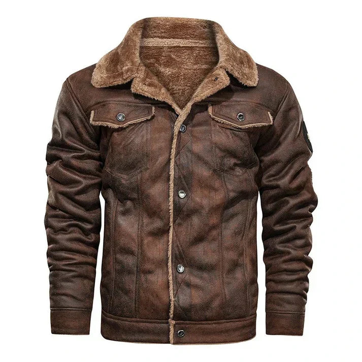 Lässige Herren-Lederjacke im Bomberstil | Perfekt für den Casual-Look