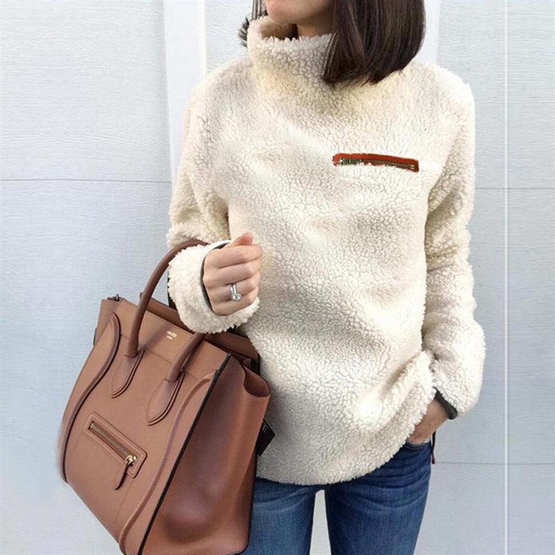 Ludgere | Winter Super weich und bequem solide Farbe Rollkragenpullover Frauen