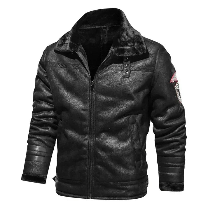 Lässige Herren-Lederjacke im Bomberstil | Perfekt für den Casual-Look