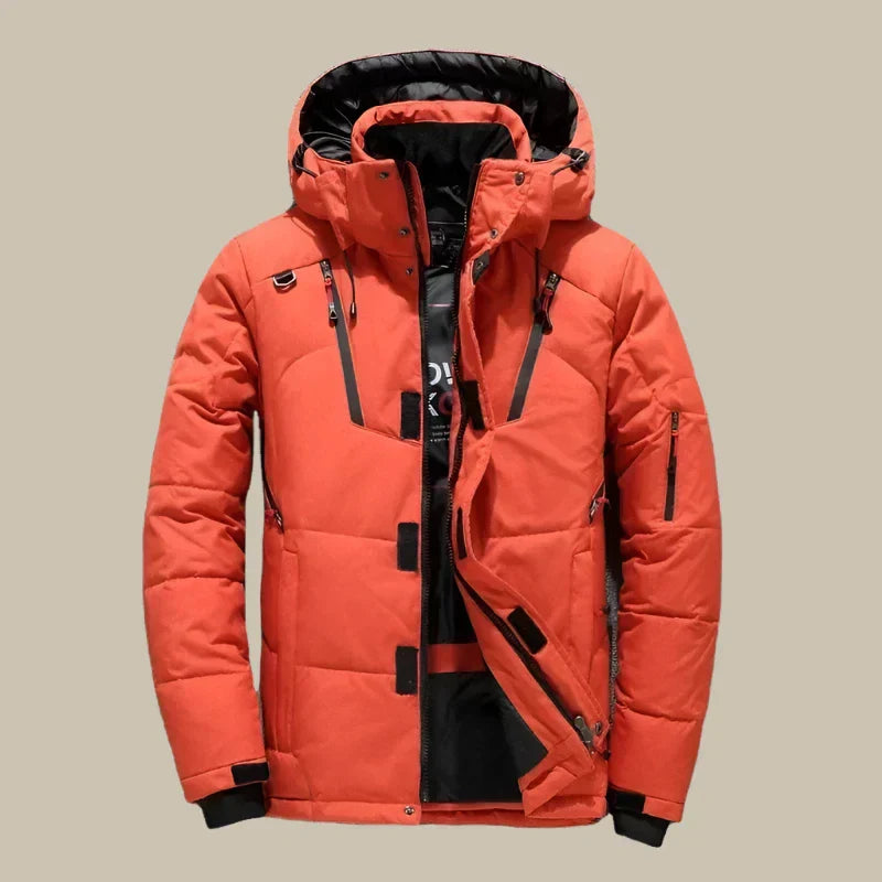 Wasserdichte Herren-Winterjacke mit Kapuze