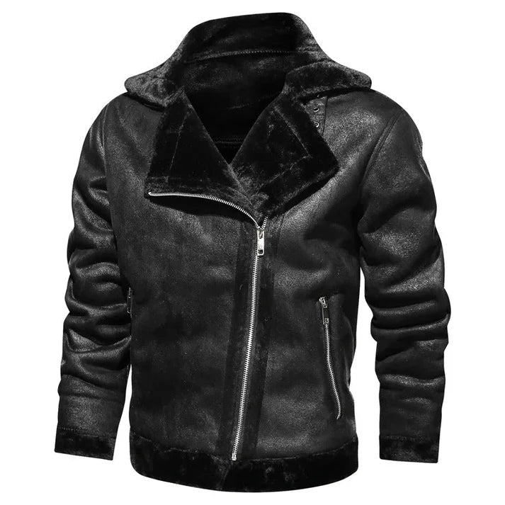 Lässige Herren-Lederjacke im Bomberstil | Perfekt für den Casual-Look