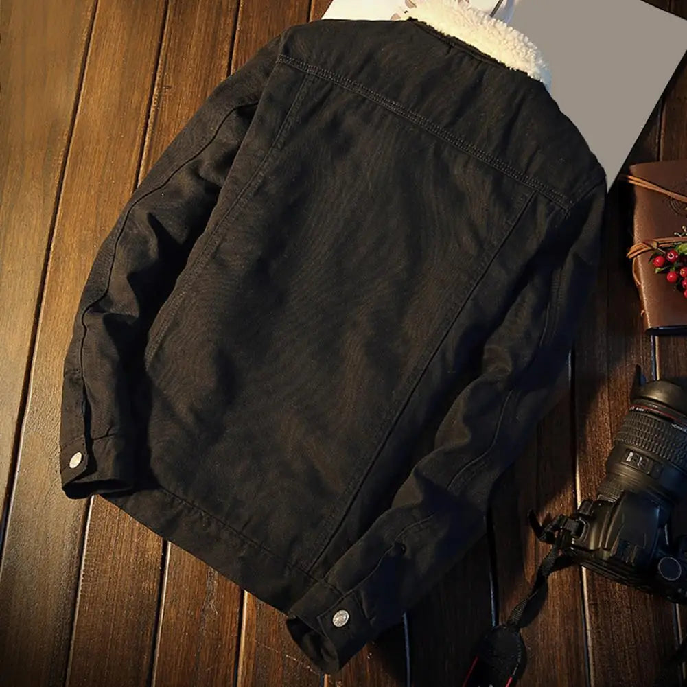 Jacob - Stilvolle und Lässige Denim-Fleece-Jacke für den Herbst für Herren
