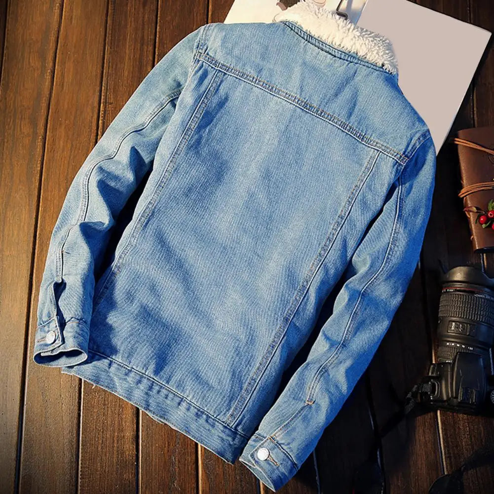 Jacob - Stilvolle und Lässige Denim-Fleece-Jacke für den Herbst für Herren