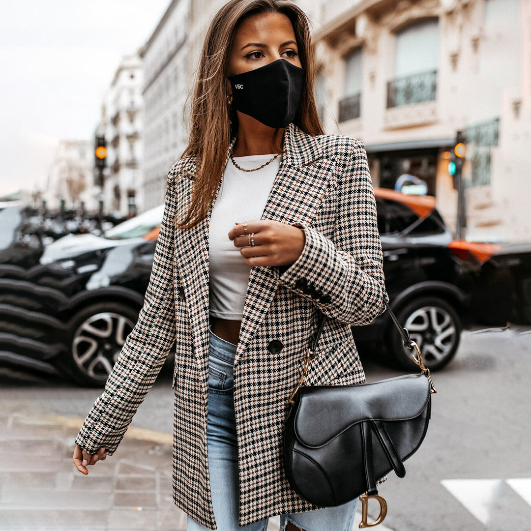 Zendaya | Klassischer eleganter Blazer im Karomuster