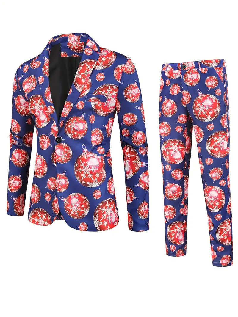 Elements Print Anzugsjacke & Anzughose Anzugs-Set