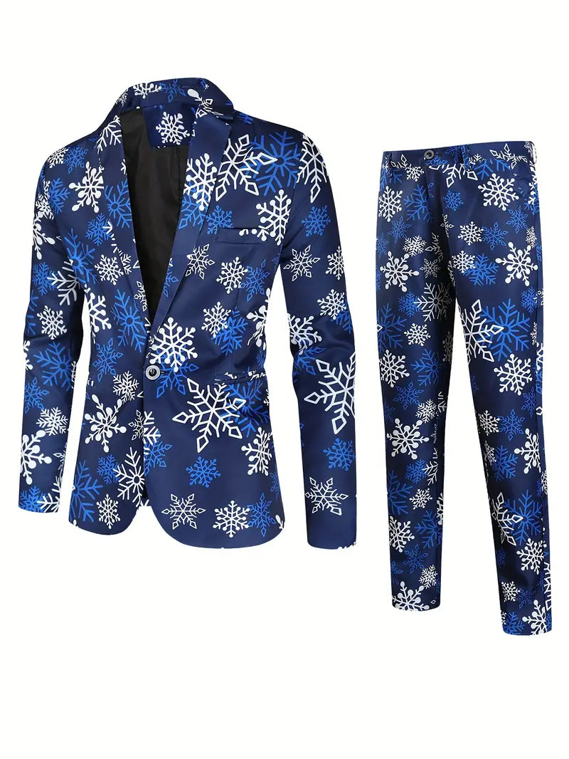 Elements Print Anzugsjacke & Anzughose Anzugs-Set