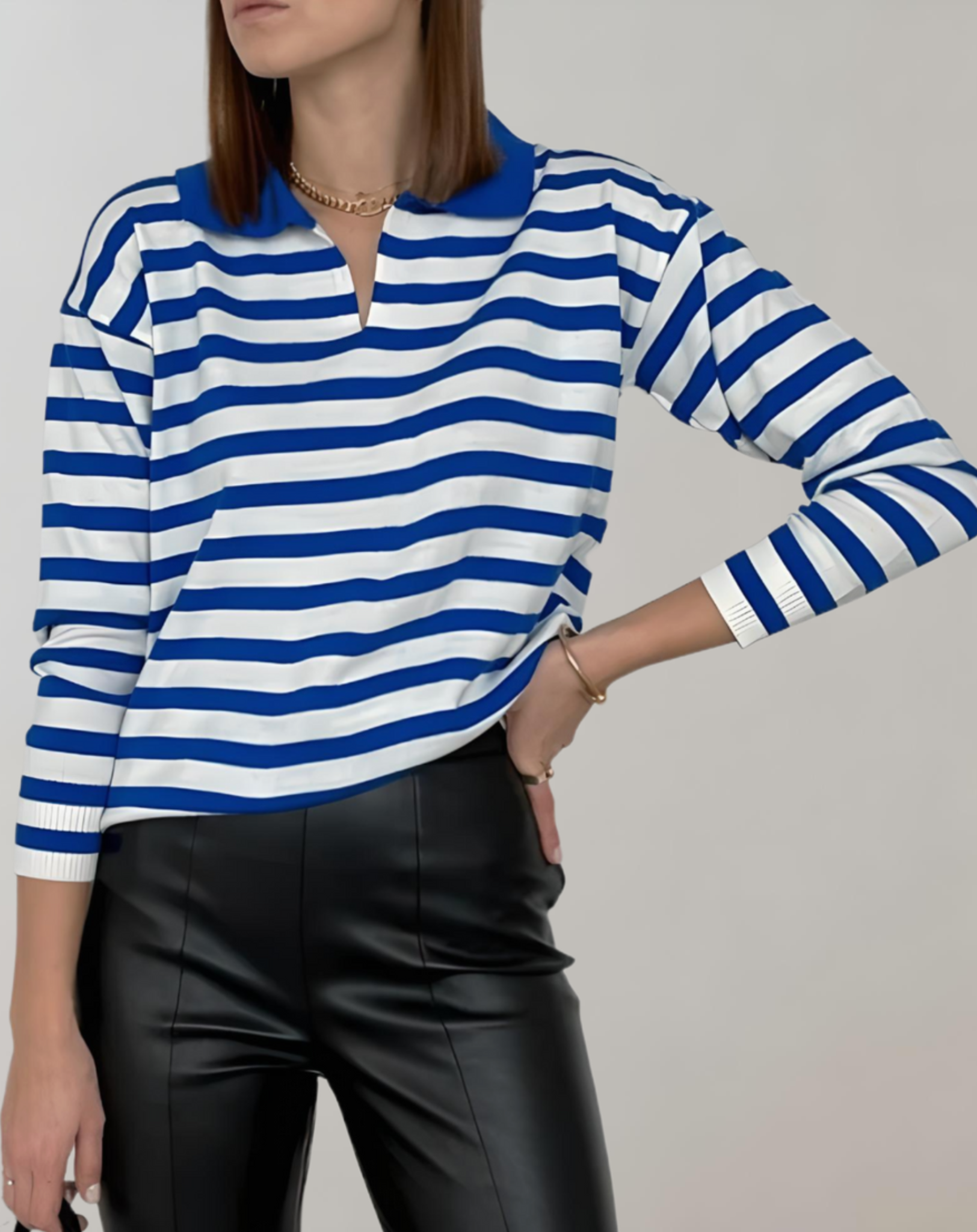 Erica - Lässiger Gestreifter Oversized-Winterpullover für Damen