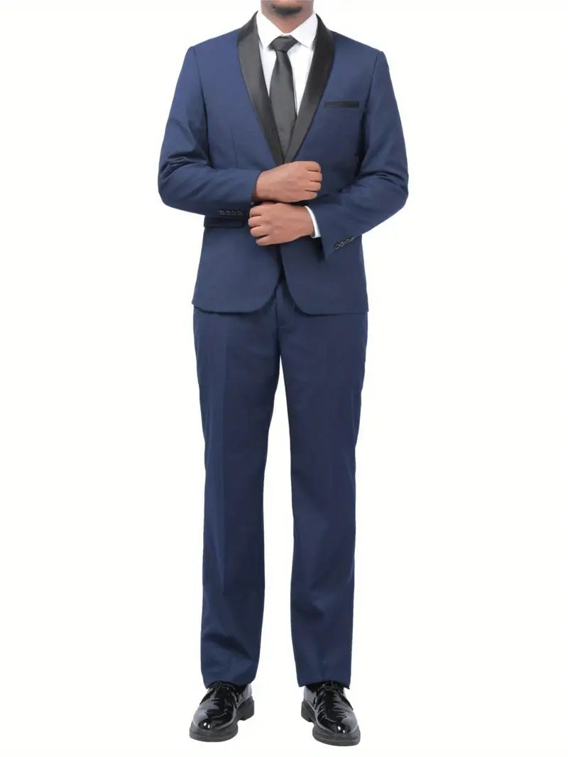 Business Formal Ein-Knopf-Blazer Plus Anzughose
