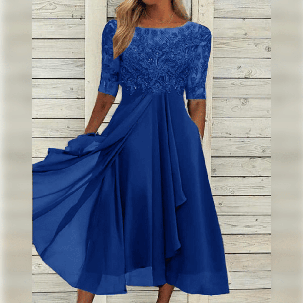 Wiebke | Elegantes bequemes Damen Midikleid