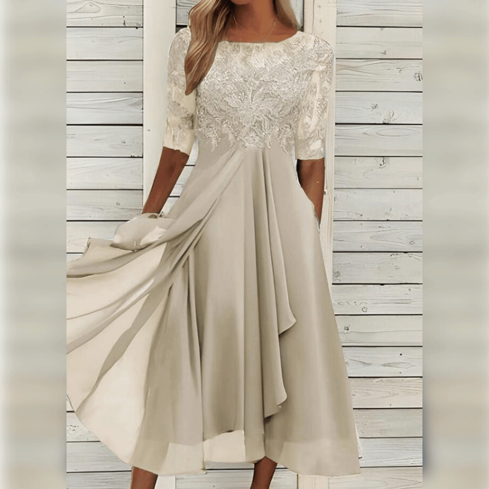 Wiebke | Elegantes bequemes Damen Midikleid