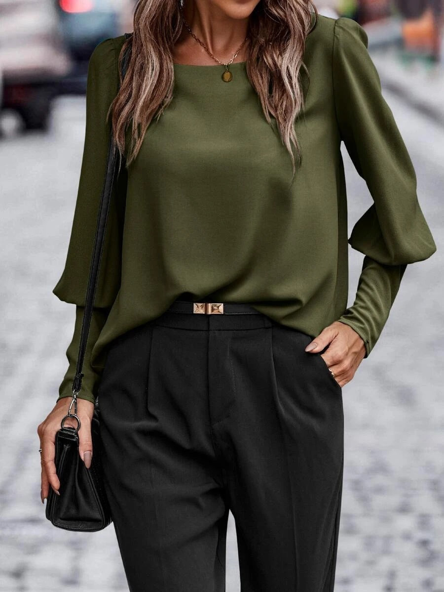 Lucille - Stilvolle und Bequeme O-Ausschnitt-Bluse für den Frühling für Damen