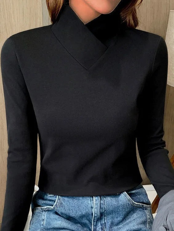 Klassischer Rollkragenpullover mit schmaler Passform für Frauen