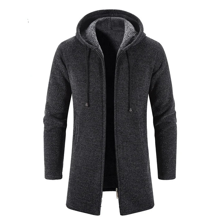 Carlos - warme herrenjacke mit kapuze