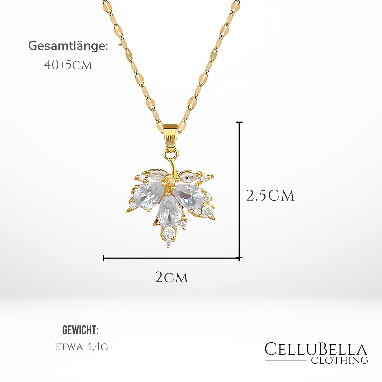 Aurelia-Schmuckset: Zirkonia Halskette & Ohrringe