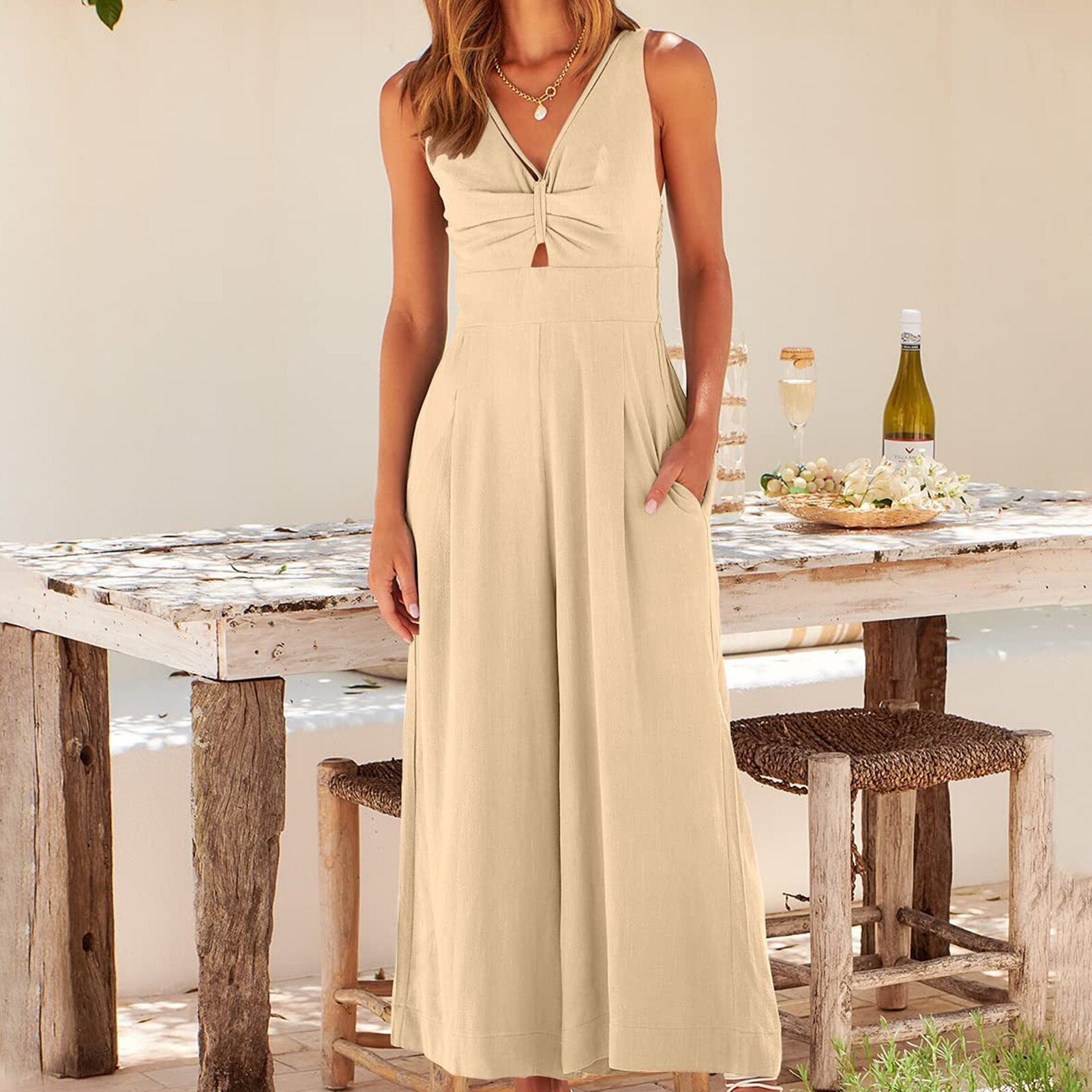 Kristina - Ärmelloser Jumpsuit