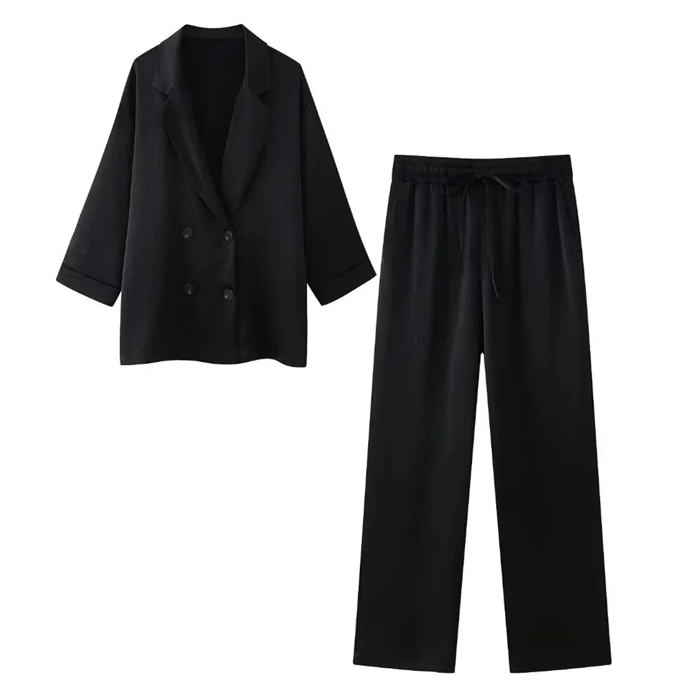 Sacha - Stilvolles und Elegantes Satin-Hosenanzug für den Sommer für Damen