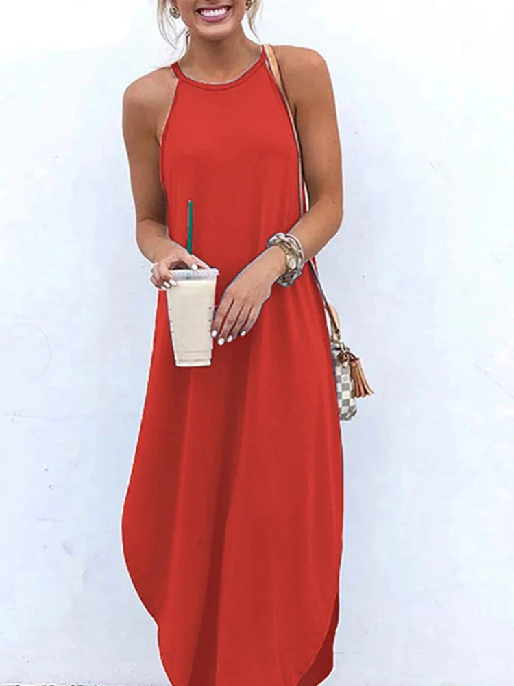 Klassisches Maxi Trägerkleid