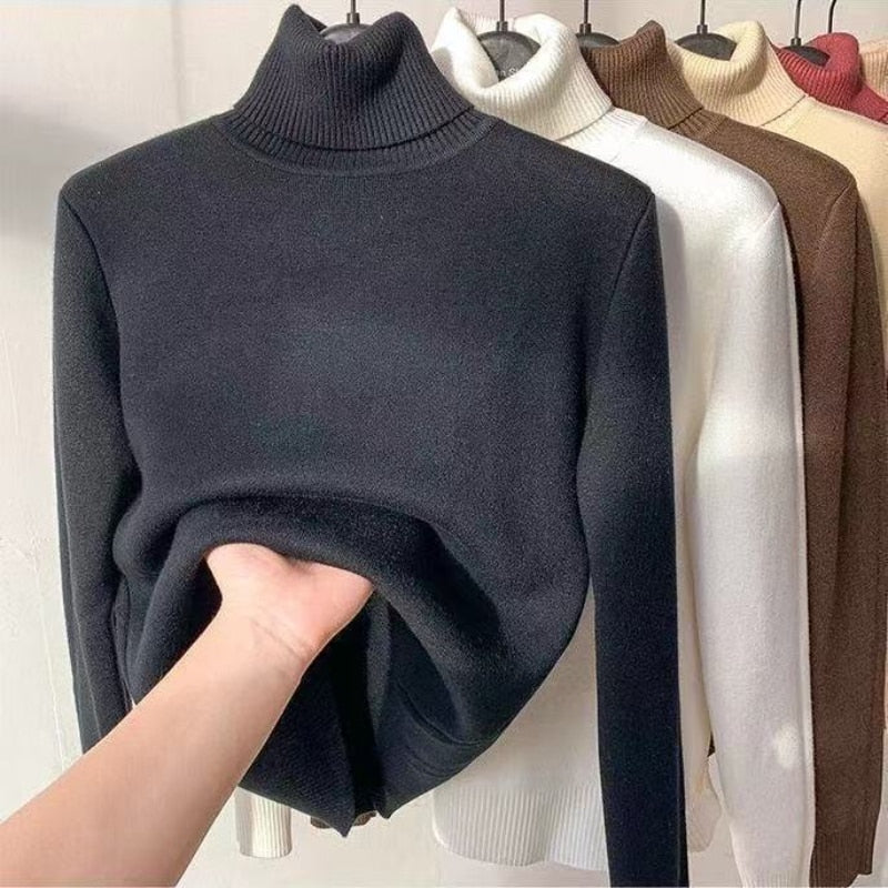 Malia - Schicker Rollkragenpullover mit Fleecefutter für den Winter für Damen