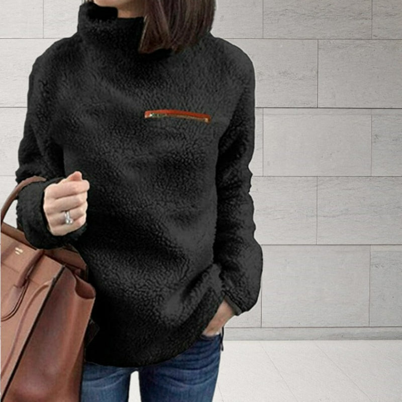 Ludgere | Winter Super weich und bequem solide Farbe Rollkragenpullover Frauen