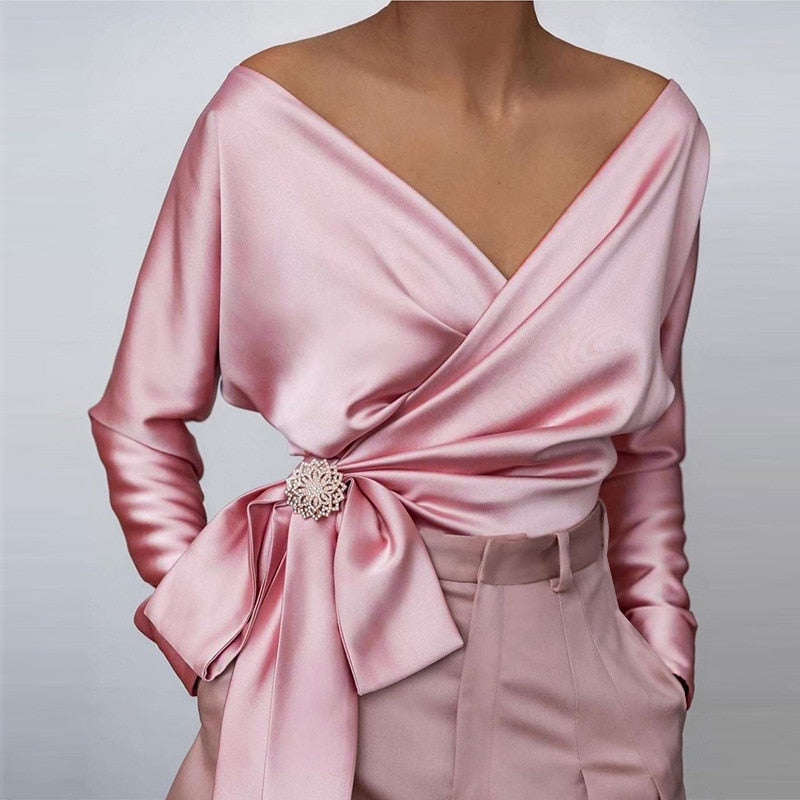 Gerrit – Stilvolle Damen-Wickelbluse