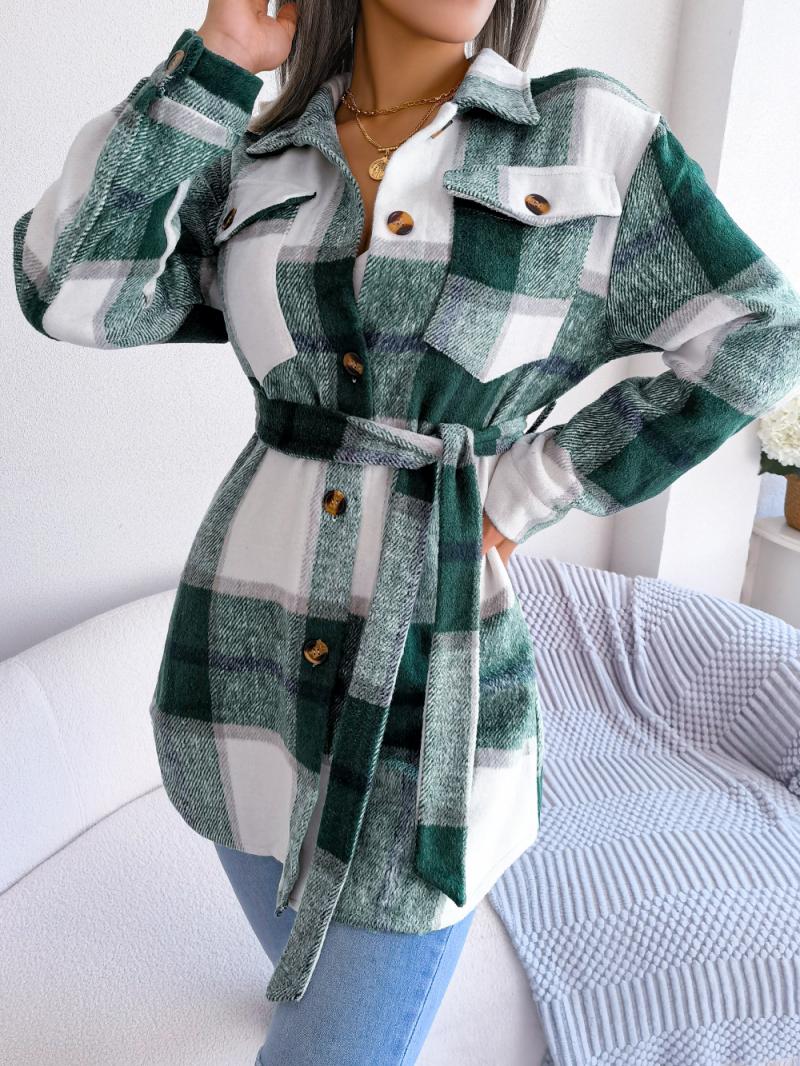 Alice - Schicker Winter Stilvolle Karierte Mantel für Damen