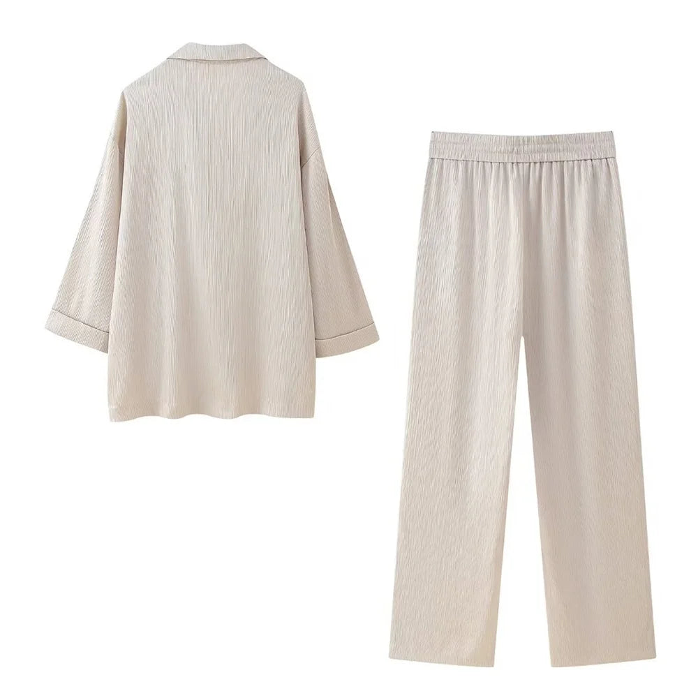 Sacha - Stilvolles und Elegantes Satin-Hosenanzug für den Sommer für Damen