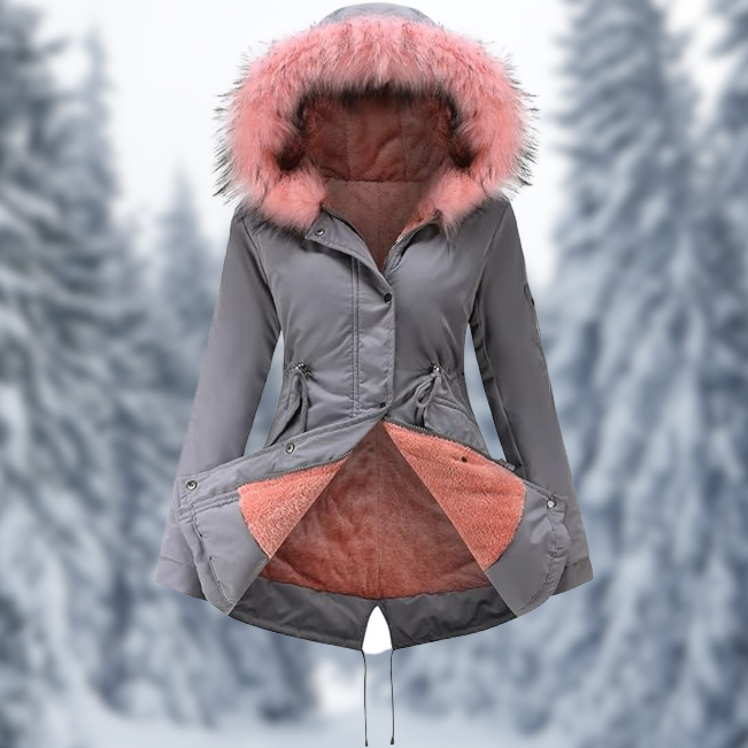 Tessie - Damen-Winterjacke mit Fellfutter