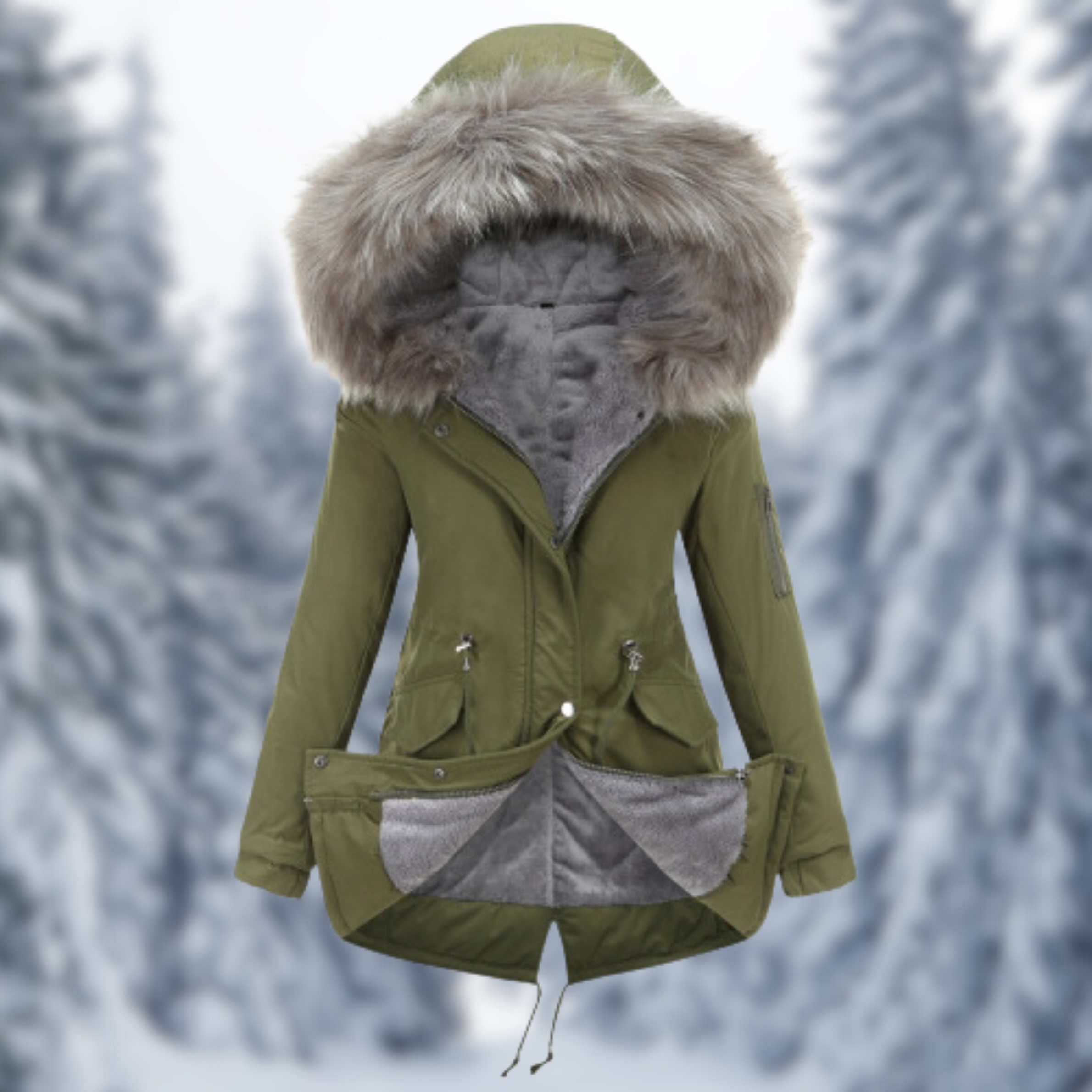 Tessie - Damen-Winterjacke mit Fellfutter