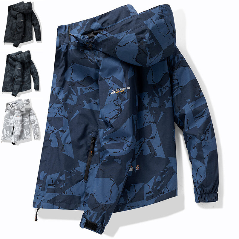 Herren Wasserdichte Winter-Skijacke | Sportlicher Stil mit Reißverschluss und Buchstabendruck