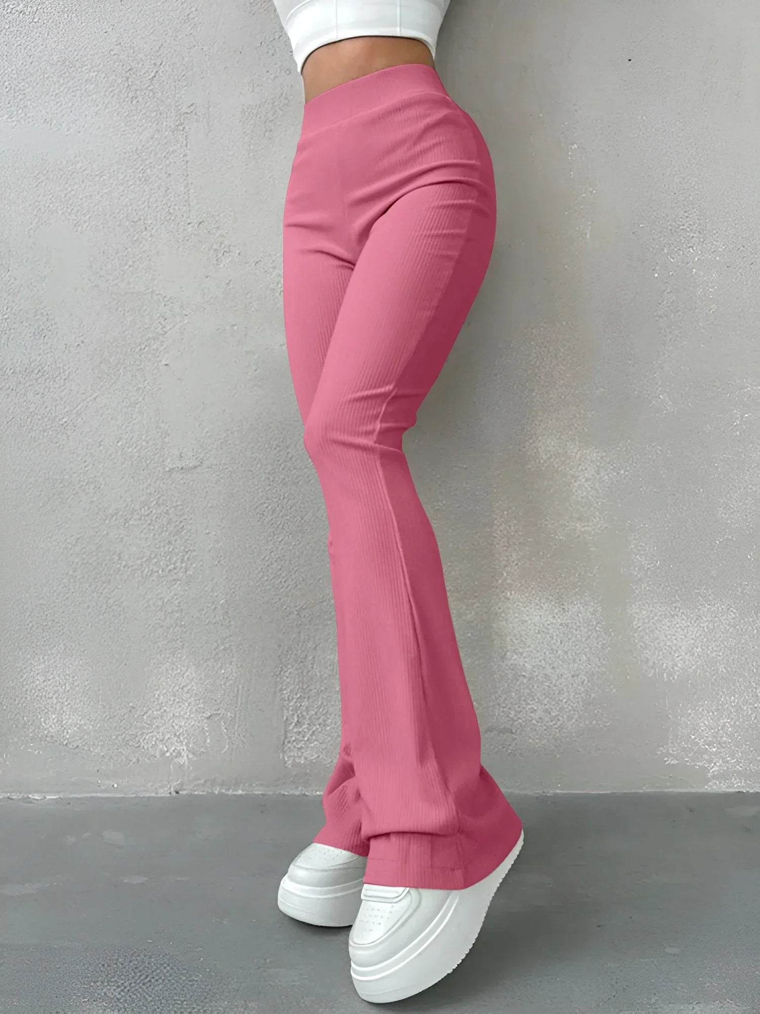 Ayla - Stilvolle und Chice Herbst Gerippte Schlaghosen mit Hoher Taille für Damen