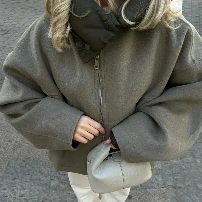 Anniken - Stilvoller Army-Grüner Lässiger Hoodie für Damen
