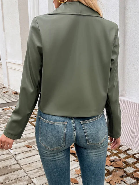Teodora | Elegante olivgrüne Damenjacke