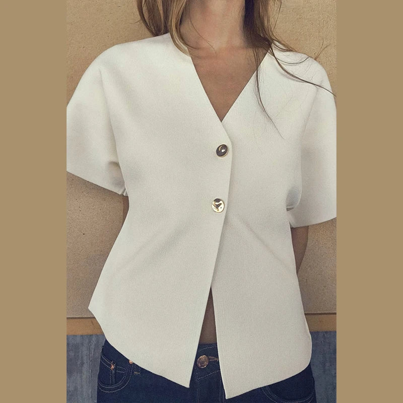 Isolde | Bluse mit 2 Knöpfen