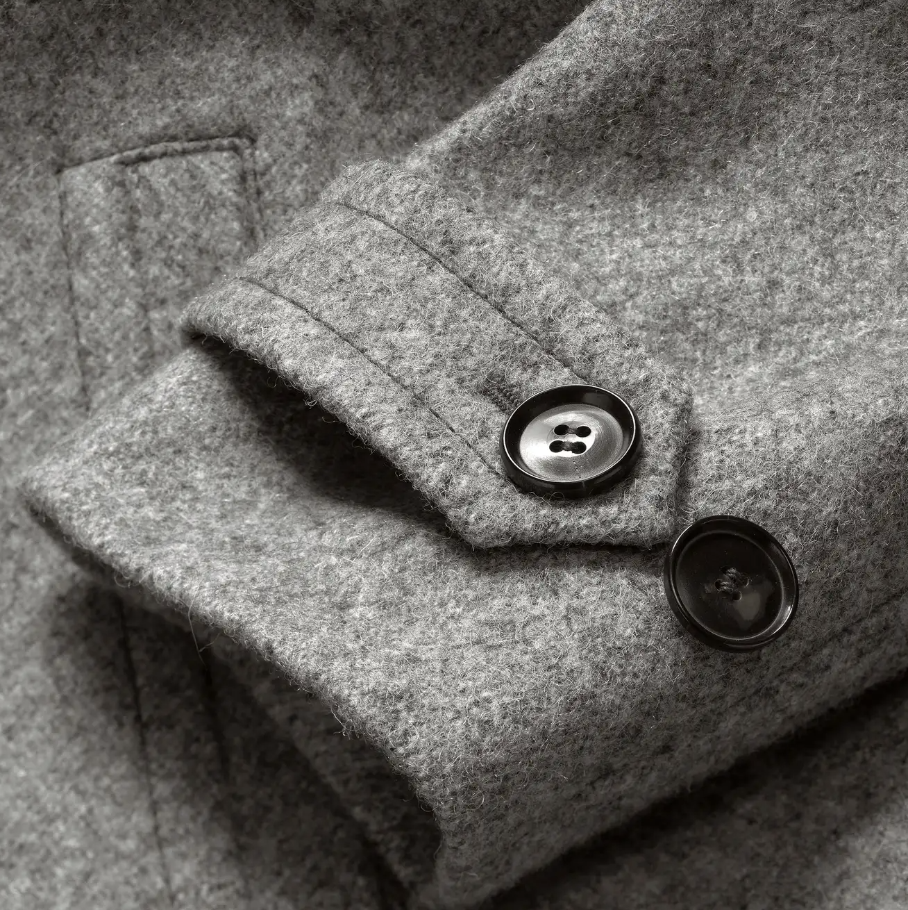 Ben - Klassischer Winter Khaki Zweireihiger Mantel für Herren