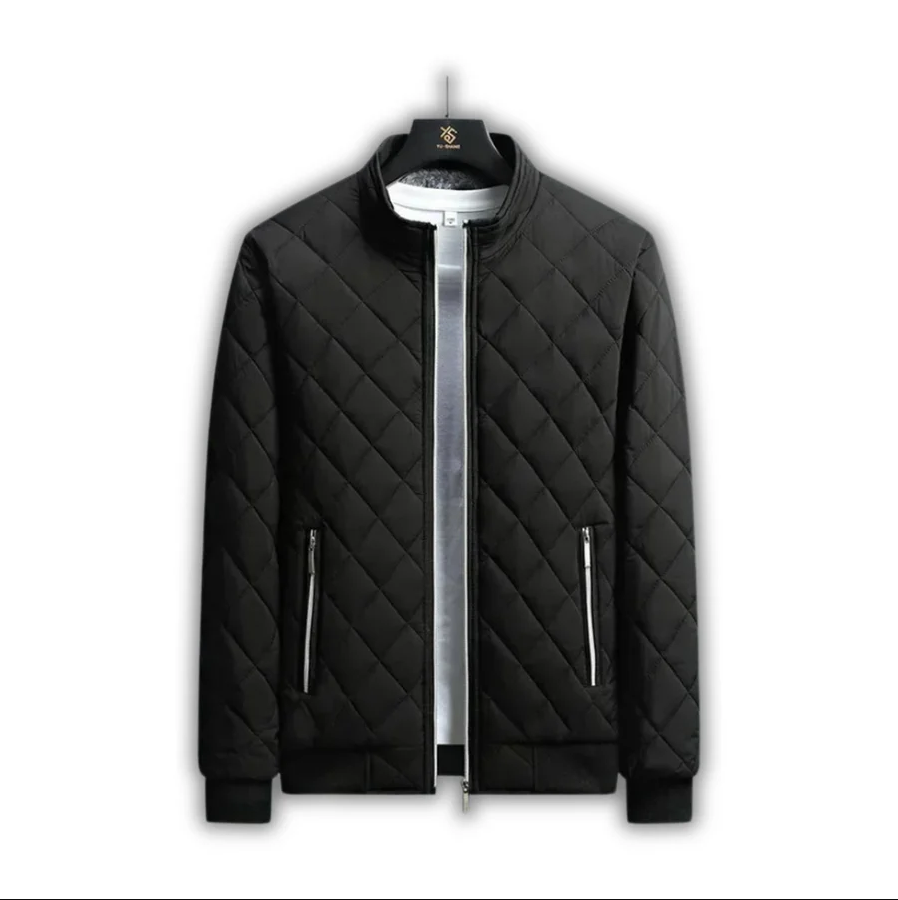 Wattierte herrenjacke mit fleecefutter