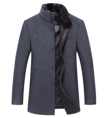 David – klassische button-down-winterjacke
