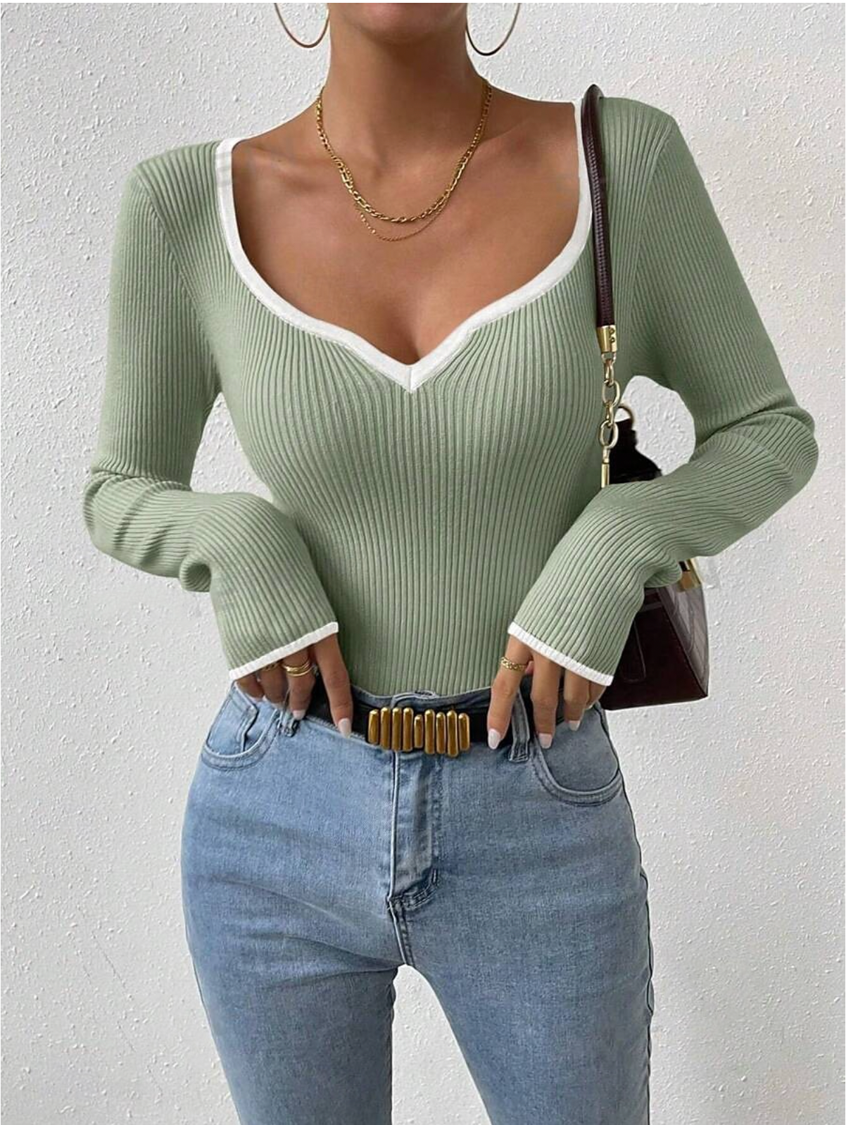 Holda – Eleganter Damenpullover mit V-Ausschnitt