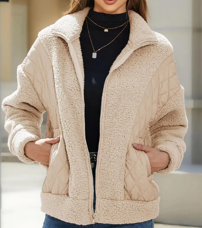 Gabriela | Gemütliche gesteppte Sherpa Damenjacke