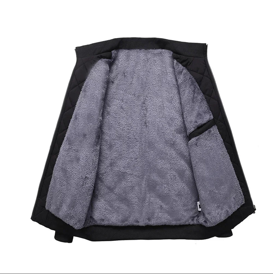 Wattierte herrenjacke mit fleecefutter