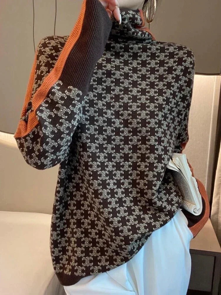 Sabrine - Damen-Rollkragenpullover im Vintage-Look