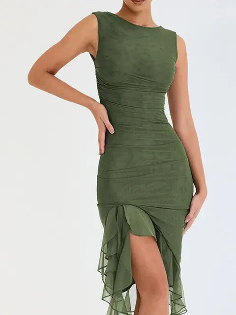 Julie - Verführerisches Midikleid mit Rüschen