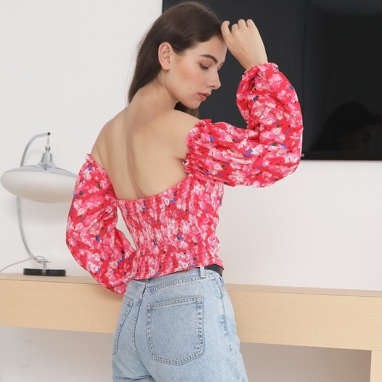 Lara | Florale Bluse mit Trägern