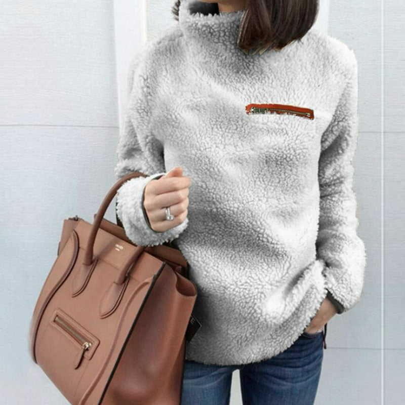 Ludgere | Winter Super weich und bequem solide Farbe Rollkragenpullover Frauen