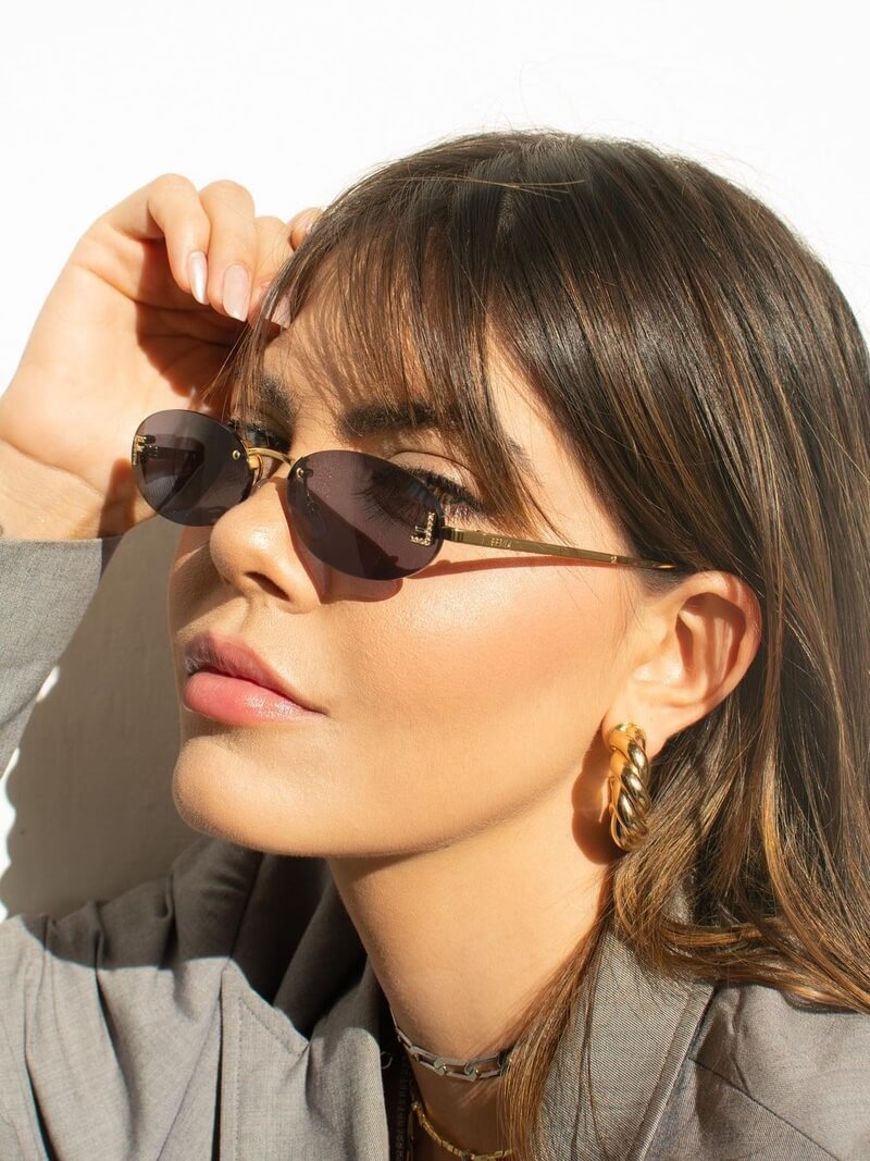 Falla – Sonnenbrille Retro Vintage Stil | Gold Sunglasses Women