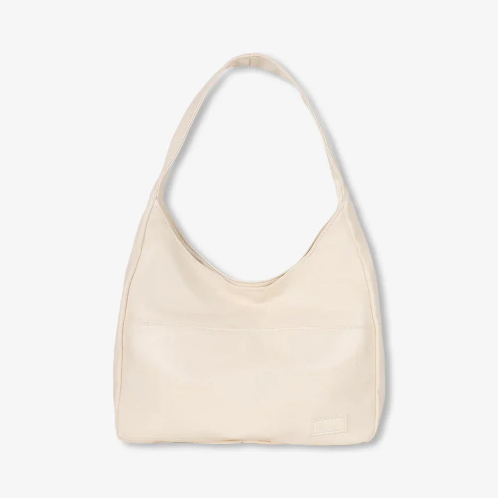 Damen Vintage Leder Umhängetasche mit Reißverschluss | Handtasche Ledertasche - Schwarz/Weiß/Braun