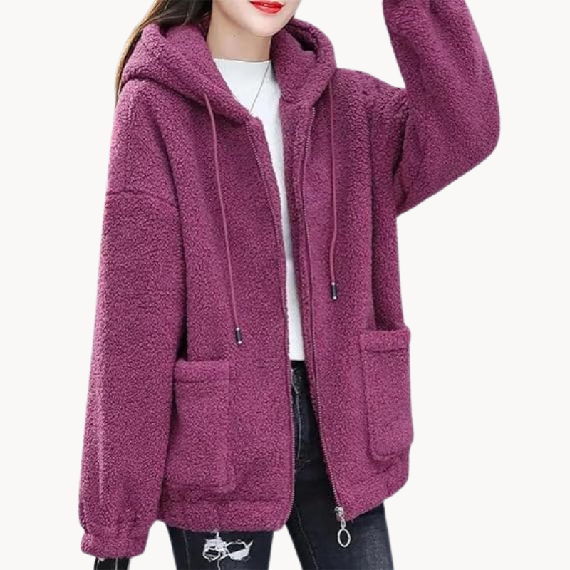 Magda | Gemütliche Fleecejacke mit Kapuze für Frauen