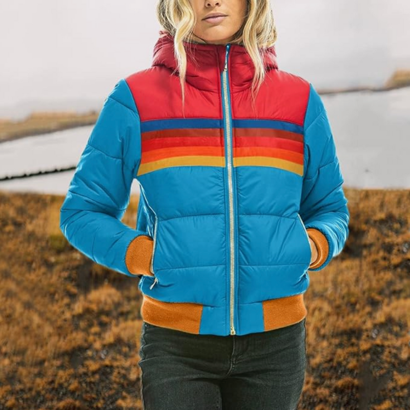 Enya | Retro Glamour mit Kunstfellkapuze Damenparka