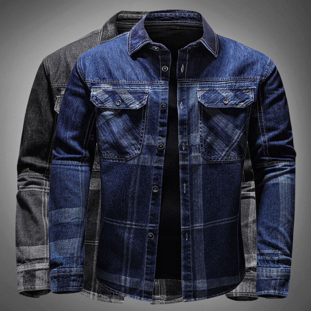 Luke - Stilvolle und Lässige Jeansjacke für den Herbst für Herren